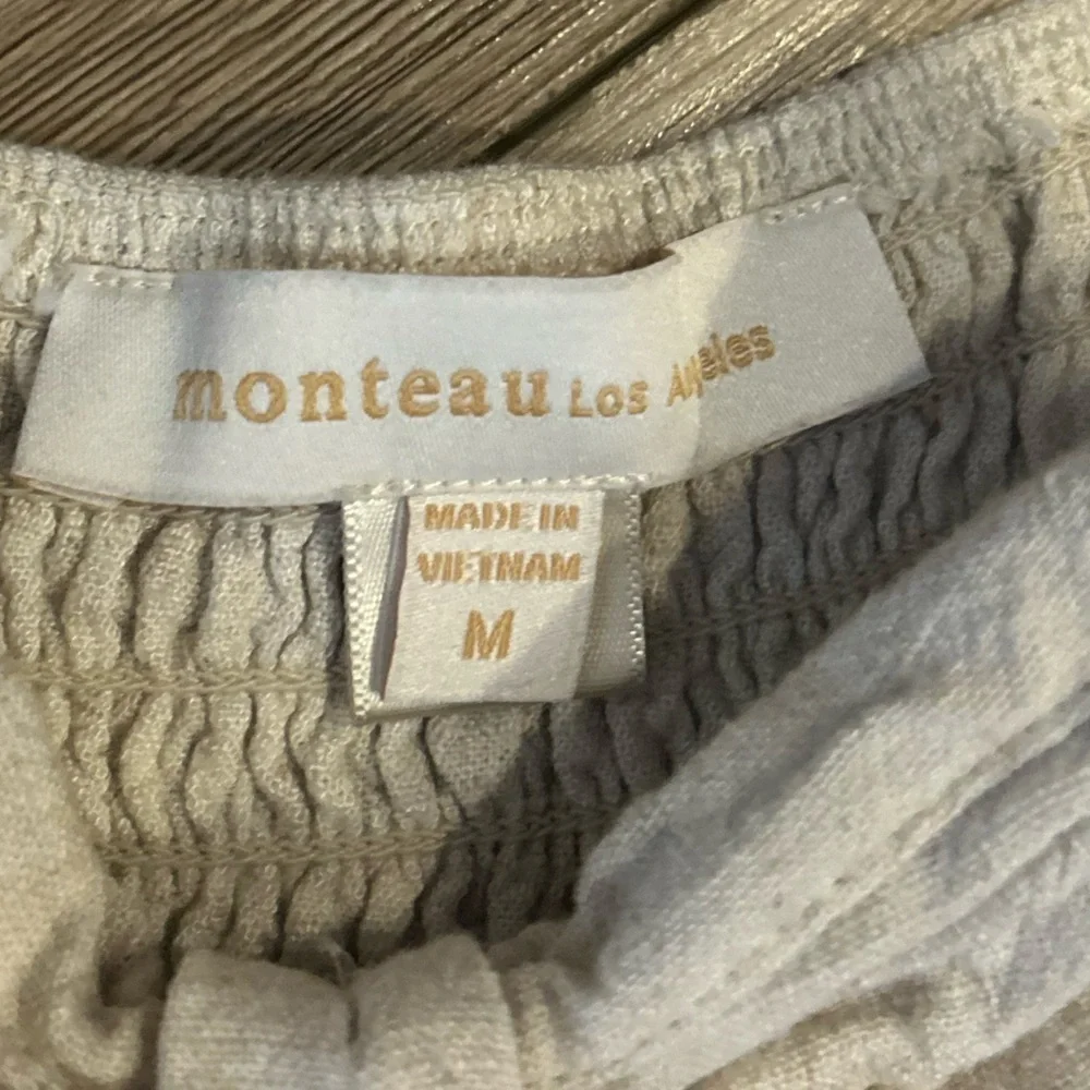 Monteau Cream Jumpsuit size medium - Picture 3 of 7
